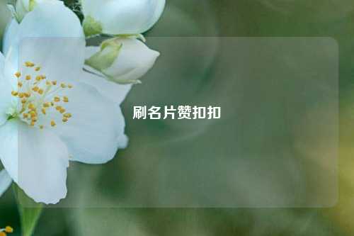 刷名片赞扣扣